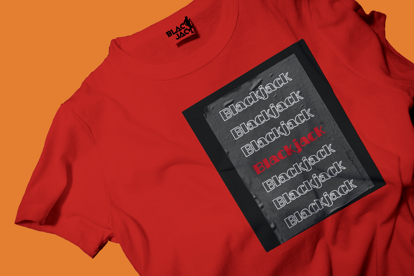 Blackjack Multiple Printed Logo 180GSM T-Shirt