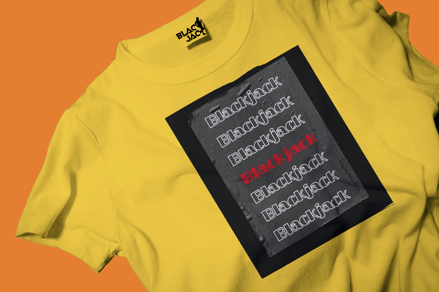 Blackjack Multiple Printed Logo 180GSM T-Shirt