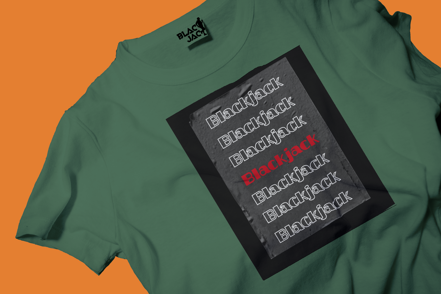 Blackjack Multiple Printed Logo 180GSM T-Shirt