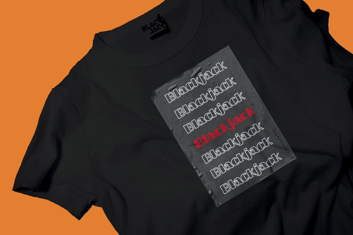 Blackjack Multiple Printed Logo 180GSM T-Shirt